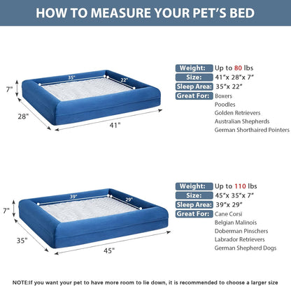 WNPETHOME XL Extra Large Orthopedic for Senior Dog Bed Comfy Sleeping
