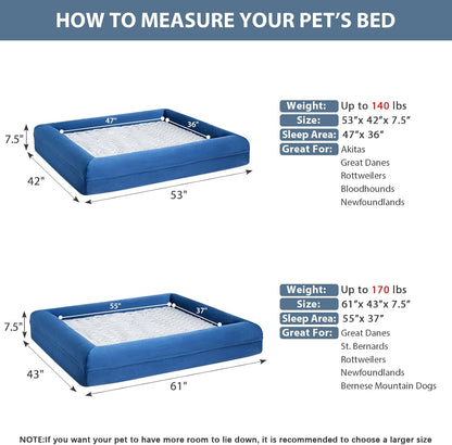 WNPETHOME XL Extra Large Orthopedic for Senior Dog Bed Comfy Sleeping