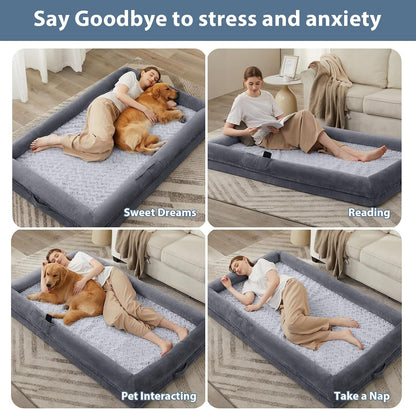 WNPETHOME XL Extra Large Orthopedic for Senior Dog Bed Comfy Sleeping