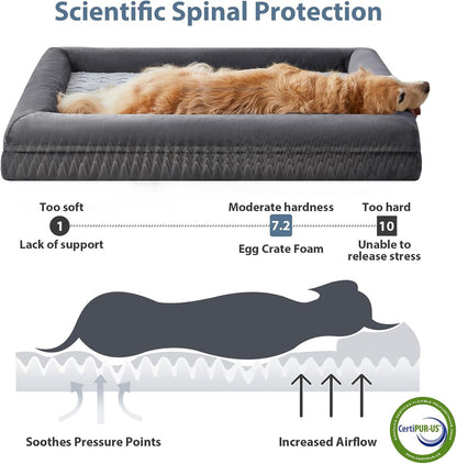 WNPETHOME XL Extra Large Orthopedic for Senior Dog Bed Comfy Sleeping