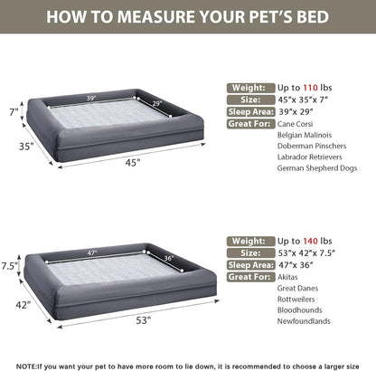 WNPETHOME XL Extra Large Orthopedic for Senior Dog Bed Comfy Sleeping