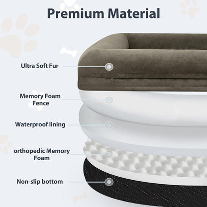 WNPETHOME XL Extra Large Orthopedic for Senior Dog Bed Comfy Sleeping