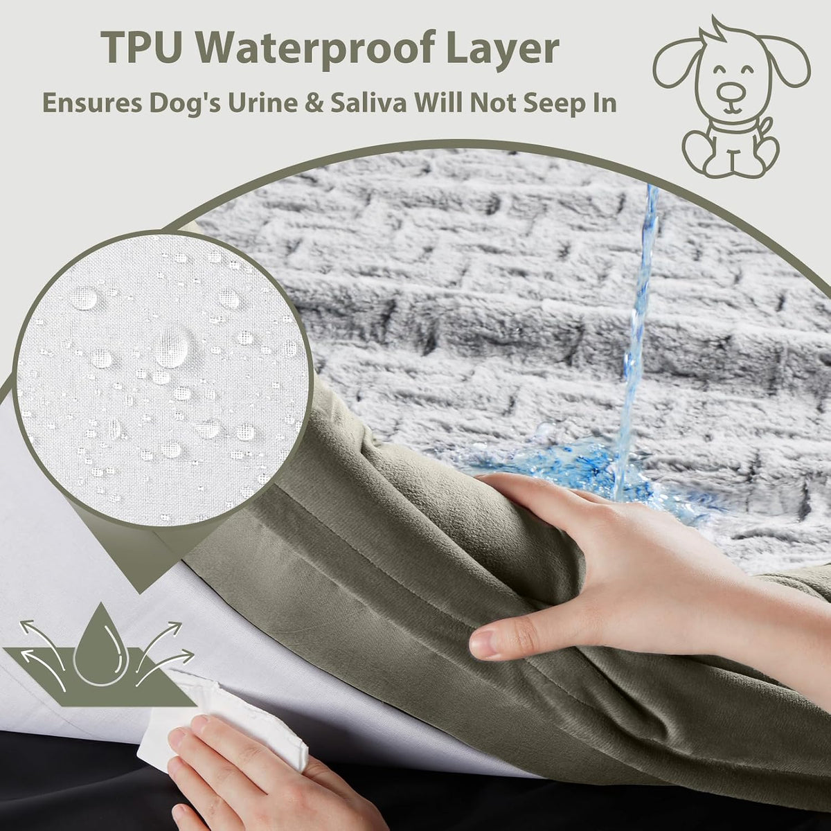 WNPETHOME XL Extra Large Orthopedic for Senior Dog Bed Comfy Sleeping