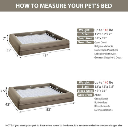 WNPETHOME XL Extra Large Orthopedic for Senior Dog Bed Comfy Sleeping
