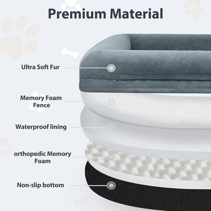 WNPETHOME XL Extra Large Orthopedic for Senior Dog Bed Comfy Sleeping