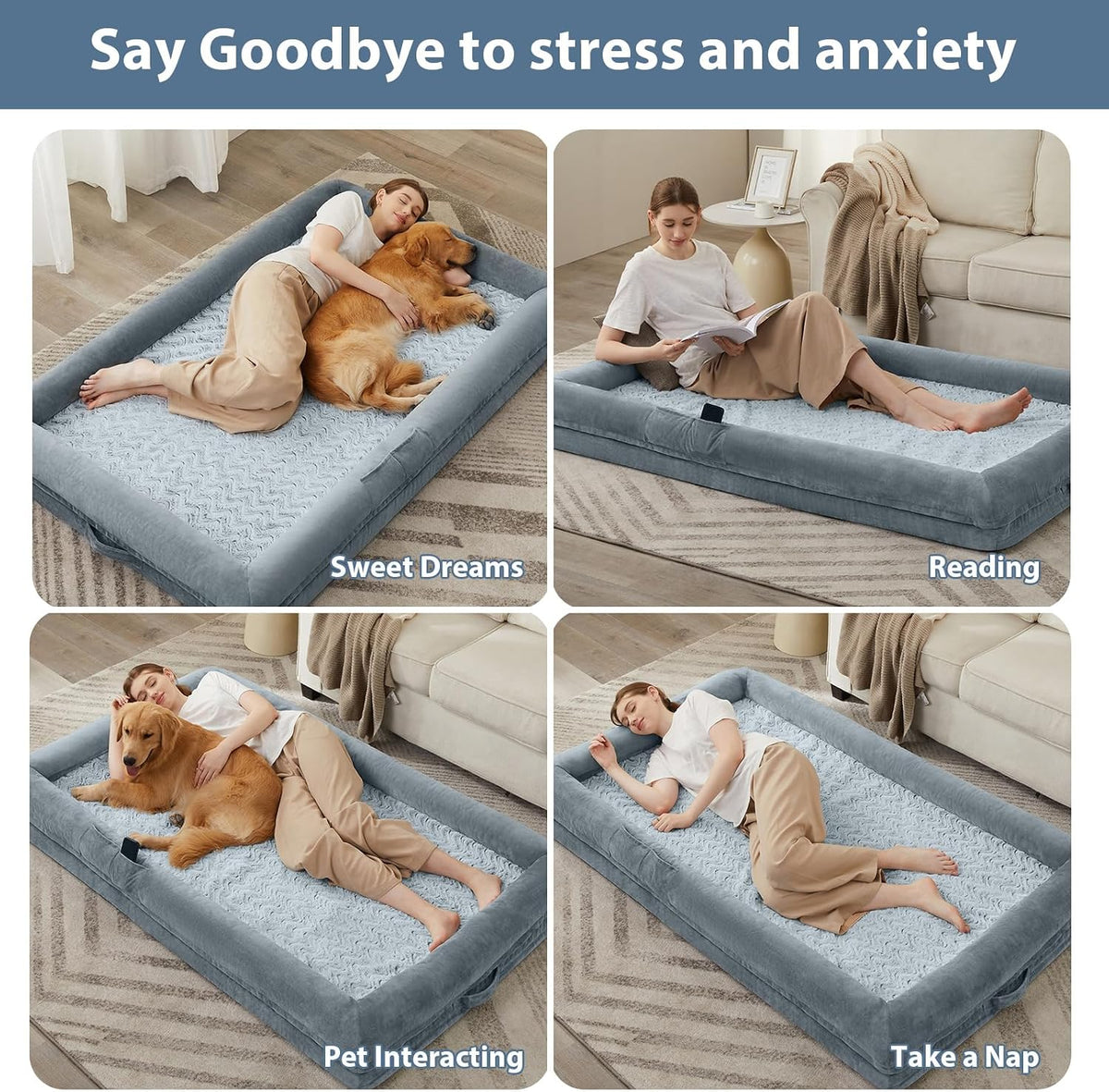WNPETHOME XL Extra Large Orthopedic for Senior Dog Bed Comfy Sleeping