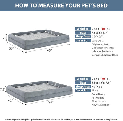 WNPETHOME XL Extra Large Orthopedic for Senior Dog Bed Comfy Sleeping
