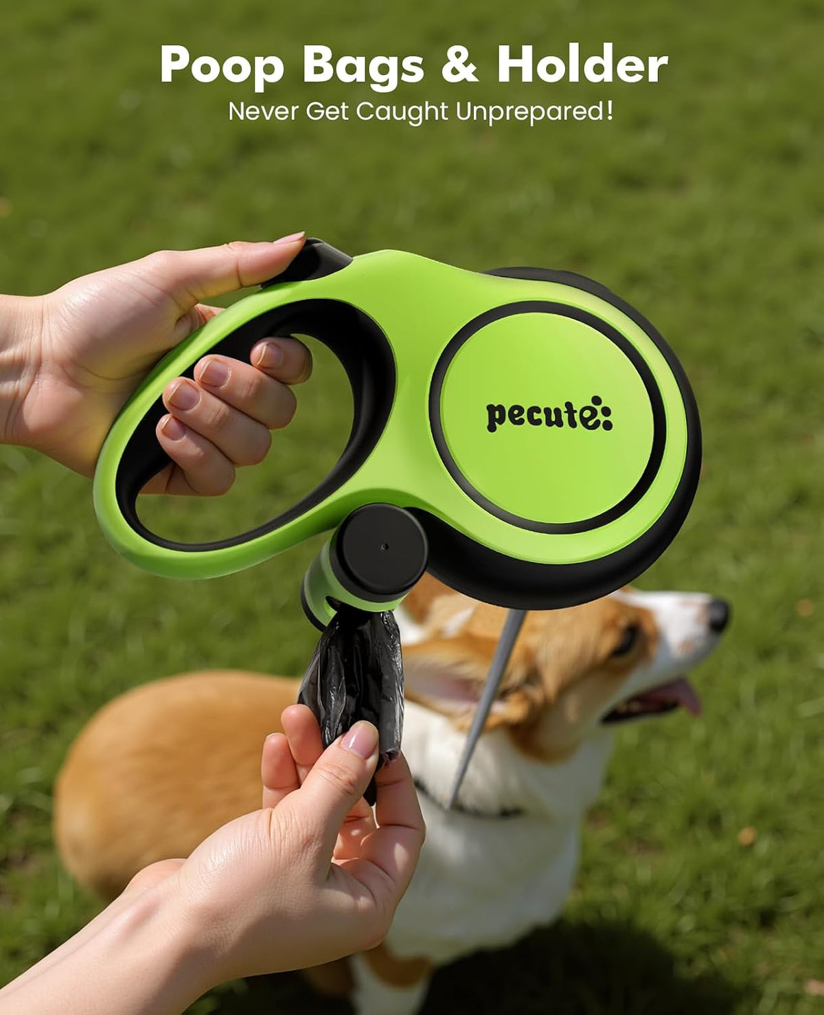 Heavy Duty Retractable Dog Leash 26ft for Large Dogs 33-110 LBS