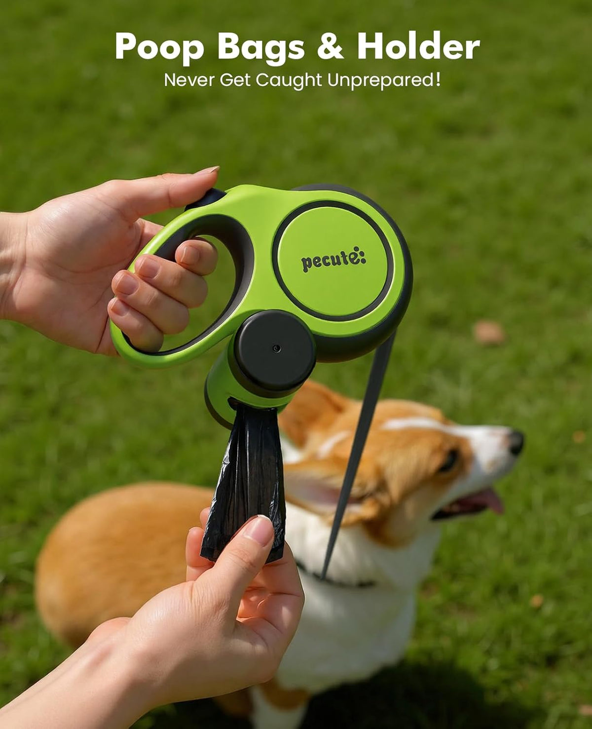 Heavy Duty Retractable Dog Leash 26ft for Large Dogs 33-110 LBS