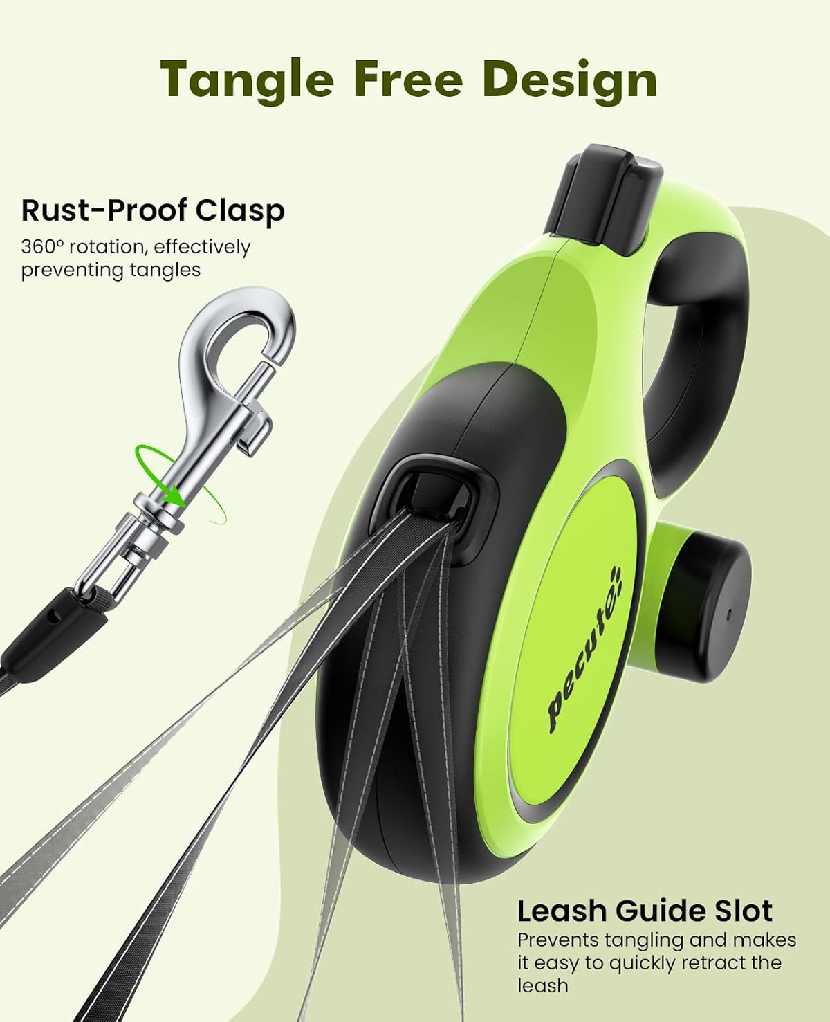 Heavy Duty Retractable Dog Leash 26ft for Large Dogs 33-110 LBS