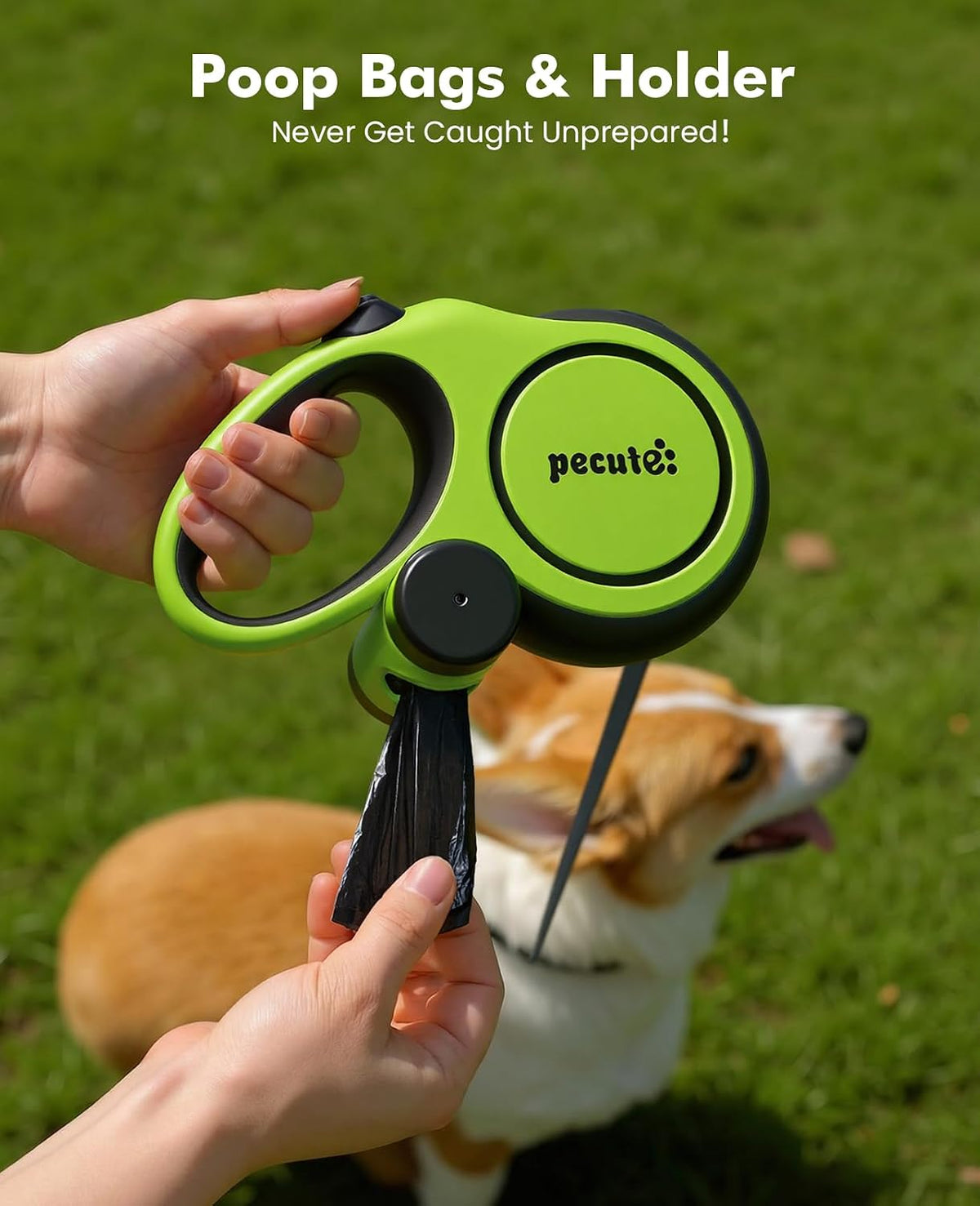 Heavy Duty Retractable Dog Leash 26ft for Large Dogs 33-110 LBS