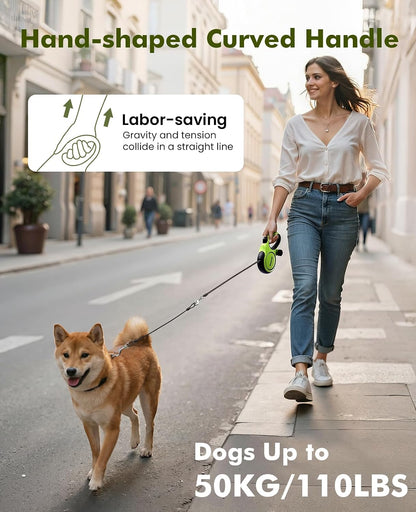 Heavy Duty Retractable Dog Leash 26ft for Large Dogs 33-110 LBS