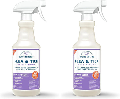 Flea Tick & Mosquito Spray for Pets & Home - Rosemary 16 fl oz