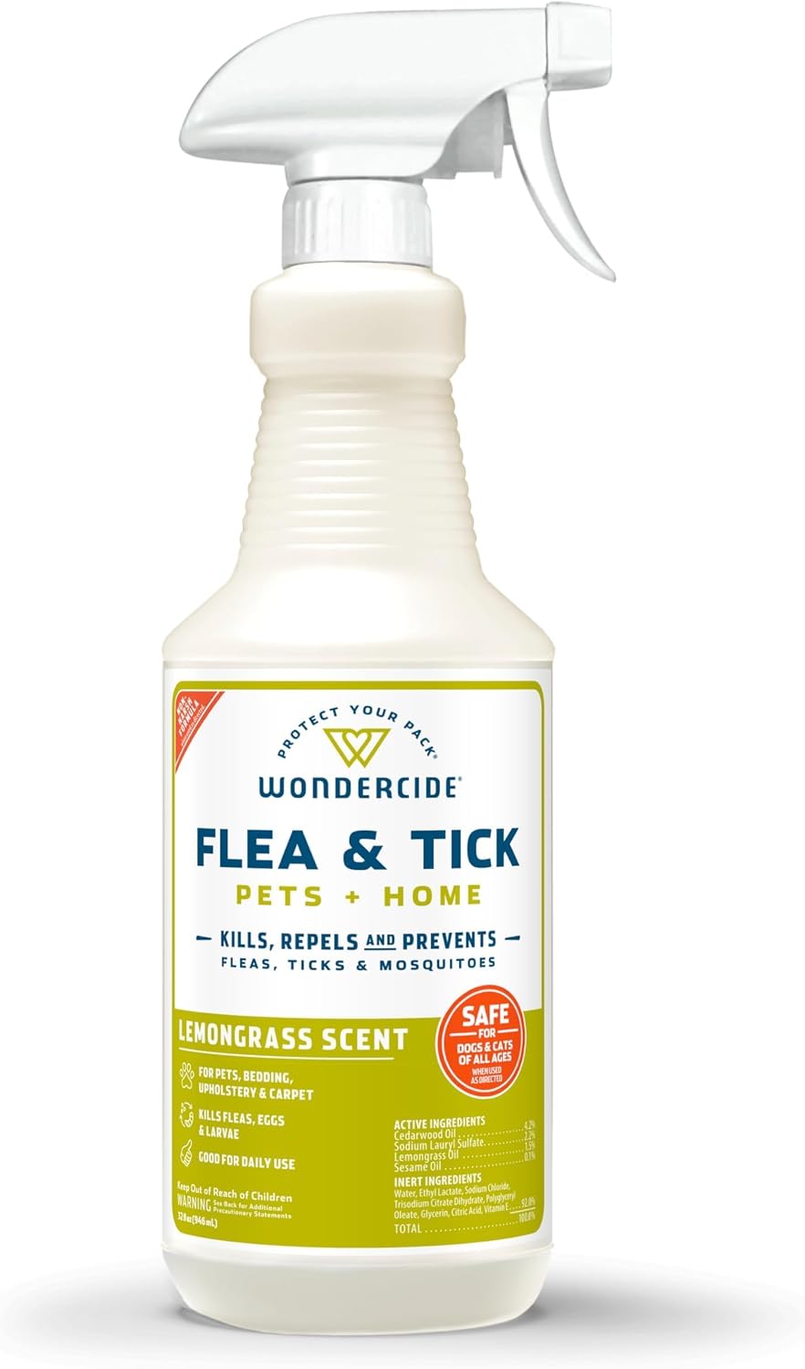 Flea Tick & Mosquito Spray for Pets & Home - Rosemary 16 fl oz