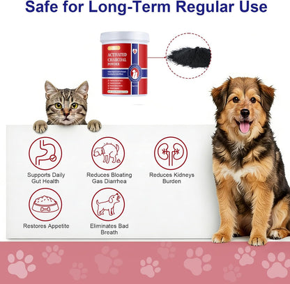 Activated Charcoal Powder for Dogs Cats, First Aid Emergency Kit 100 Scoops