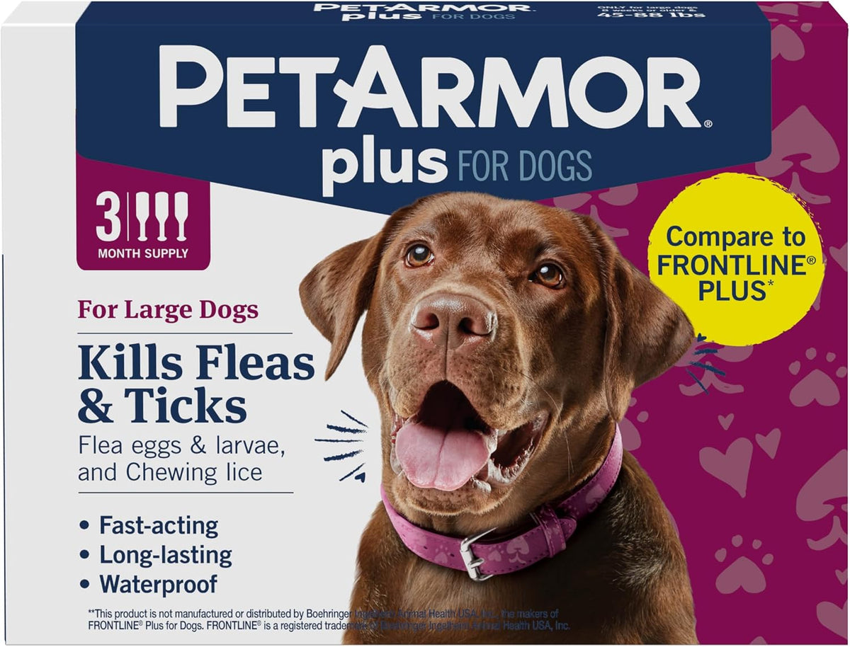 Plus Flea & Tick Topical Dogs 45-88 lbs, 3-Month