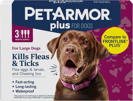 Plus Flea & Tick Topical Dogs 45-88 lbs, 3-Month