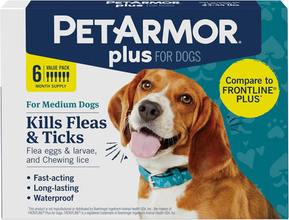 Plus Flea & Tick Topical Dogs 45-88 lbs, 3-Month