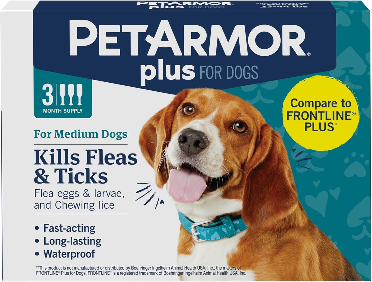 Plus Flea & Tick Topical Dogs 45-88 lbs, 3-Month