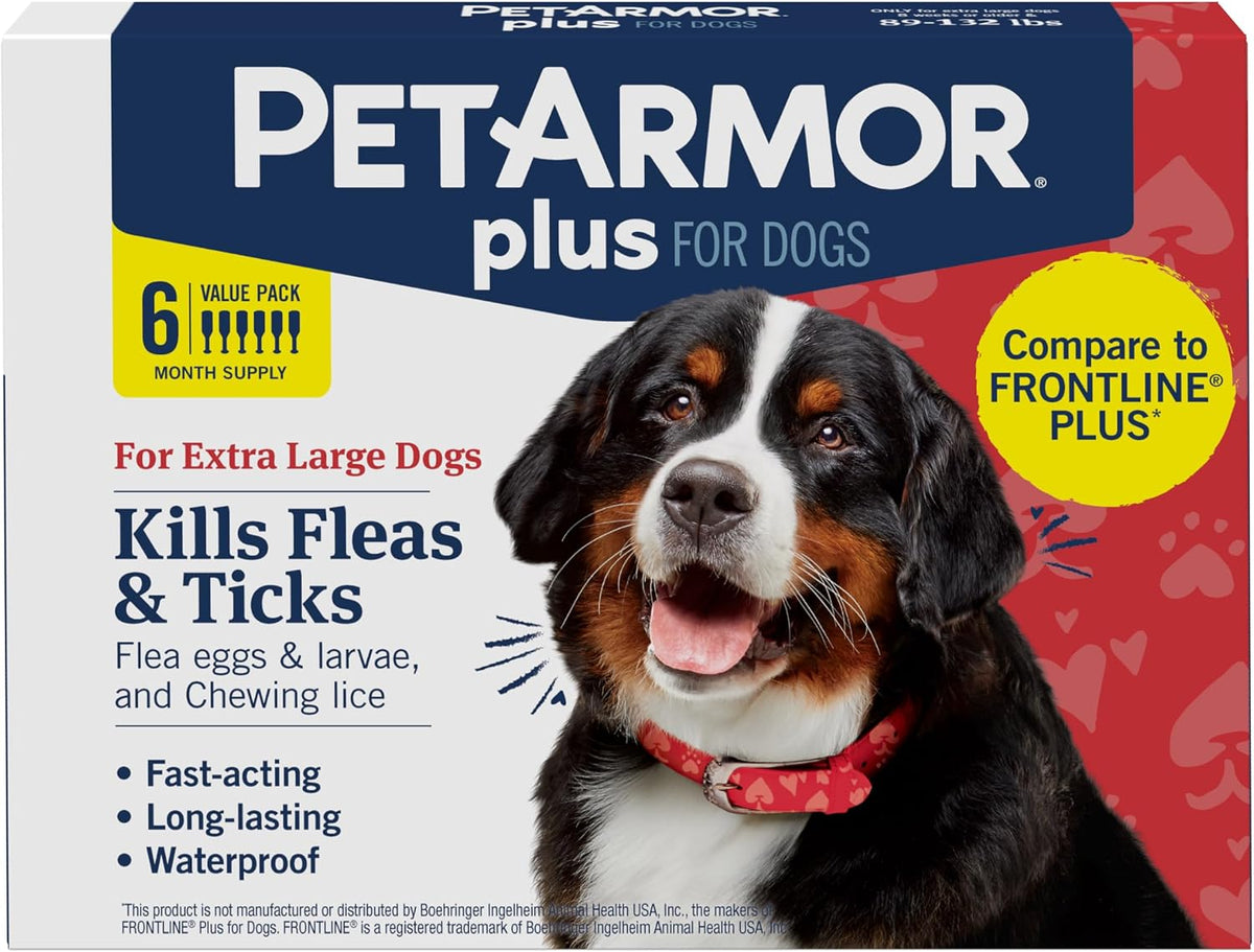 Plus Flea & Tick Topical Dogs 45-88 lbs, 3-Month