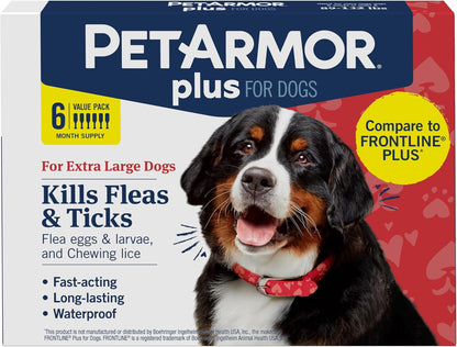 Plus Flea & Tick Topical Dogs 45-88 lbs, 3-Month