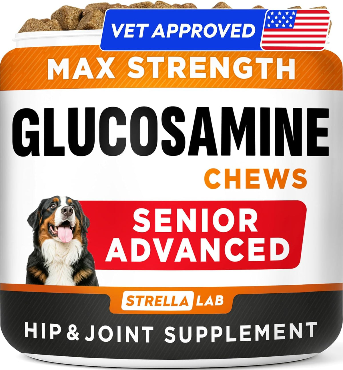 Advanced Glucosamine for Senior Dogs, Chondroitin Joint Support