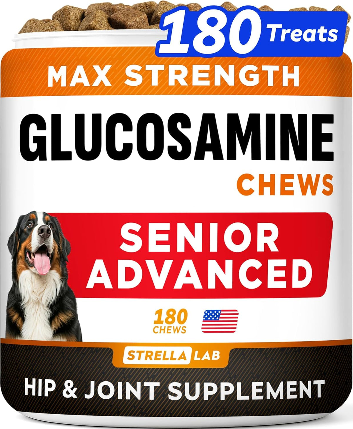 Advanced Glucosamine for Senior Dogs, Chondroitin Joint Support