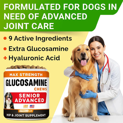 Advanced Glucosamine for Senior Dogs, Chondroitin Joint Support