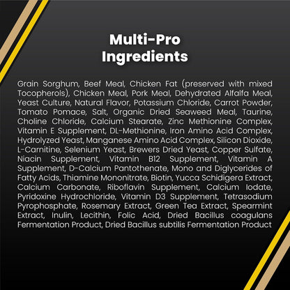Multi-Pro Gluten Free Dry Dog Food - Beef, Chicken & Pork, 5 lb
