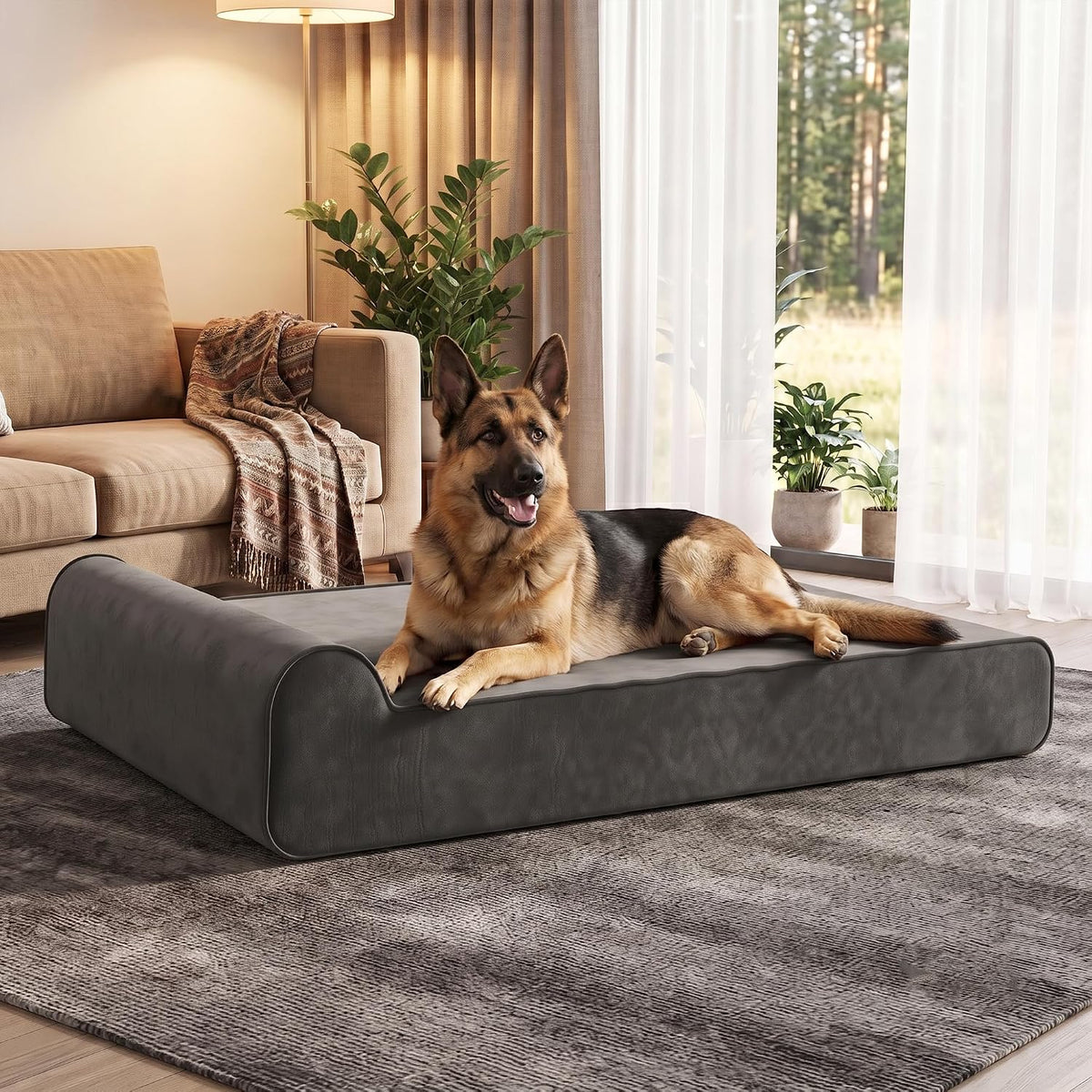 Orthopedic Dog Bed for Large Dog, Memory Foam Waterproof Dog beds