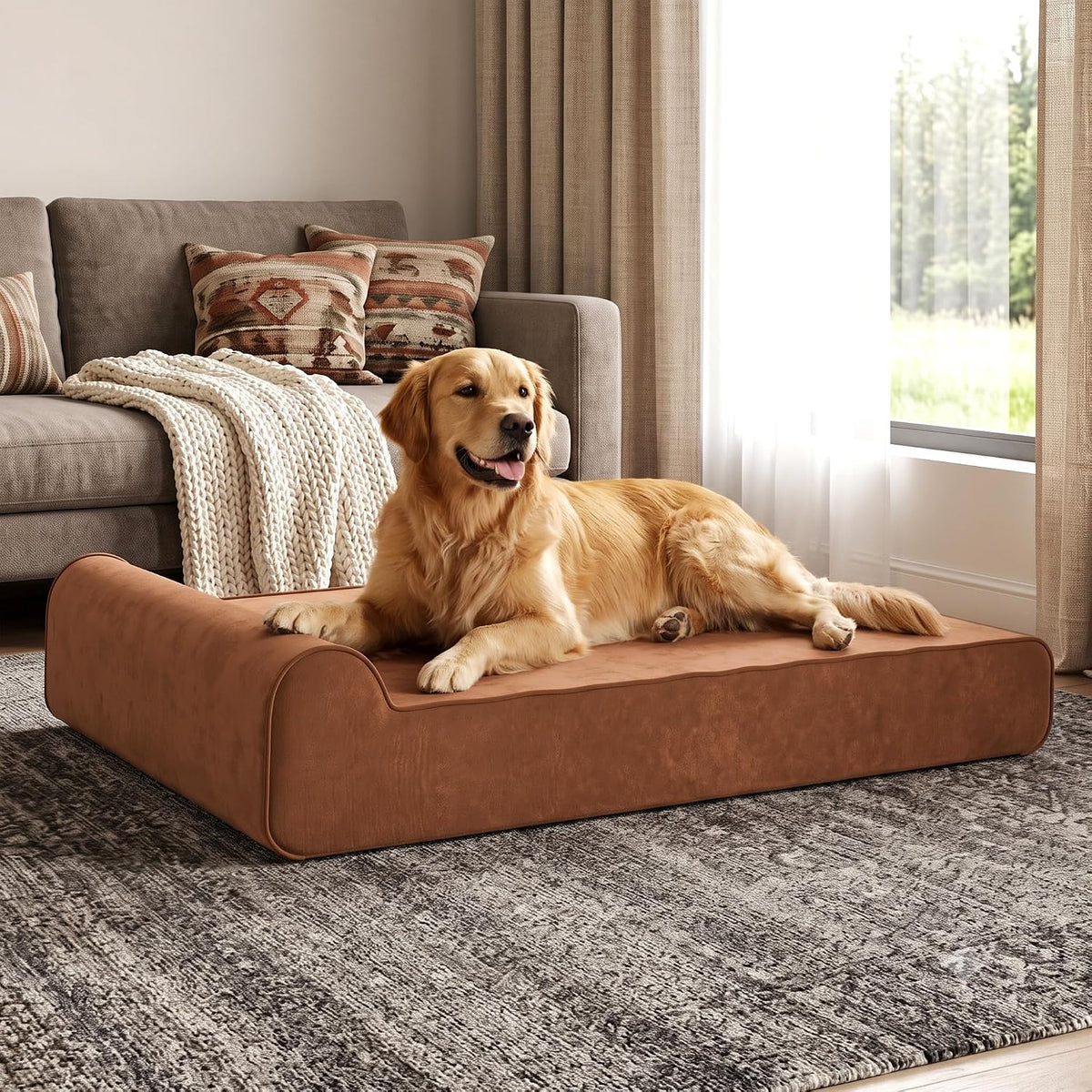 Orthopedic Dog Bed for Large Dog, Memory Foam Waterproof Dog beds