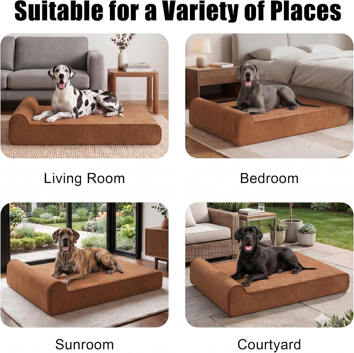 Orthopedic Dog Bed for Large Dog, Memory Foam Waterproof Dog beds