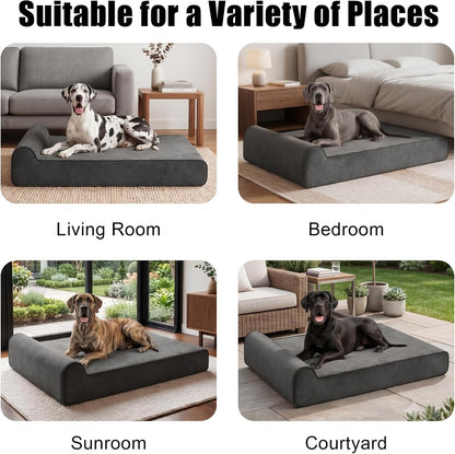 Orthopedic Dog Bed for Large Dog, Memory Foam Waterproof Dog beds