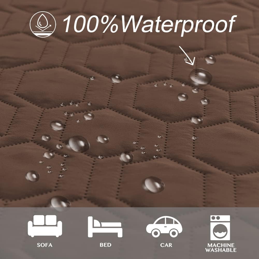 Waterproof Blanket Couch Cover for Dogs Non-Slip Pet Sofa Protector | Tcksstex Non-slip waterproof couch cover scratch resistant machine washable protects sofa bed car（52x82-Ivory）
