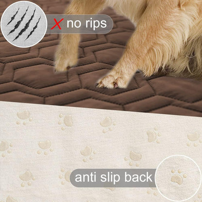 Waterproof Blanket Couch Cover for Dogs Non-Slip Pet Sofa Protector | Tcksstex Non-slip waterproof couch cover scratch resistant machine washable protects sofa bed car（52x82-Ivory）