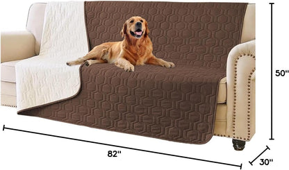 Waterproof Blanket Couch Cover for Dogs Non-Slip Pet Sofa Protector | Tcksstex Non-slip waterproof couch cover scratch resistant machine washable protects sofa bed car（52x82-Ivory）