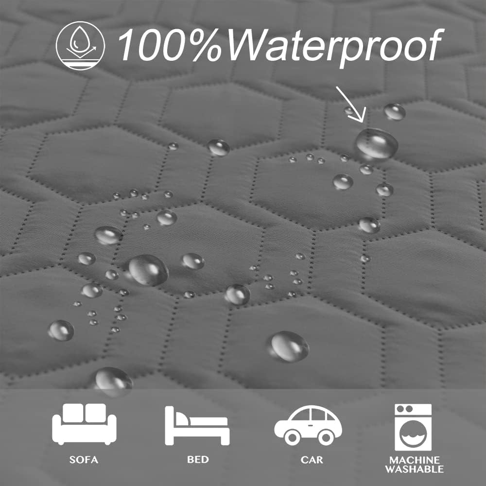 Waterproof Blanket Couch Cover for Dogs Non-Slip Pet Sofa Protector | Tcksstex Non-slip waterproof couch cover scratch resistant machine washable protects sofa bed car（52x82-Ivory）