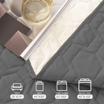 Waterproof Blanket Couch Cover for Dogs Non-Slip Pet Sofa Protector | Tcksstex Non-slip waterproof couch cover scratch resistant machine washable protects sofa bed car（52x82-Ivory）