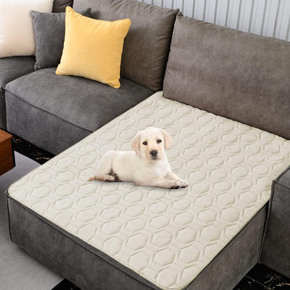 Waterproof Blanket Couch Cover for Dogs Non-Slip Pet Sofa Protector | Tcksstex Non-slip waterproof couch cover scratch resistant machine washable protects sofa bed car（52x82-Ivory）