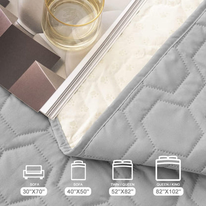 Waterproof Blanket Couch Cover for Dogs Non-Slip Pet Sofa Protector | Tcksstex Non-slip waterproof couch cover scratch resistant machine washable protects sofa bed car（52x82-Ivory）