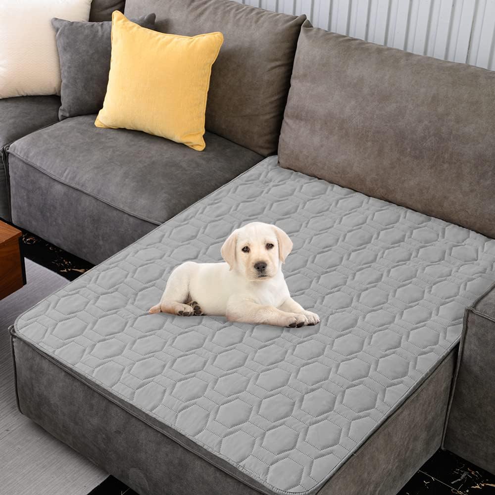 Waterproof Blanket Couch Cover for Dogs Non-Slip Pet Sofa Protector | Tcksstex Non-slip waterproof couch cover scratch resistant machine washable protects sofa bed car（52x82-Ivory）