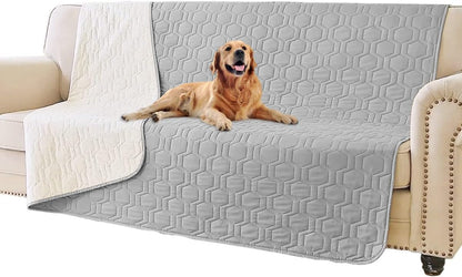 Waterproof Blanket Couch Cover for Dogs Non-Slip Pet Sofa Protector | Tcksstex Non-slip waterproof couch cover scratch resistant machine washable protects sofa bed car（52x82-Ivory）