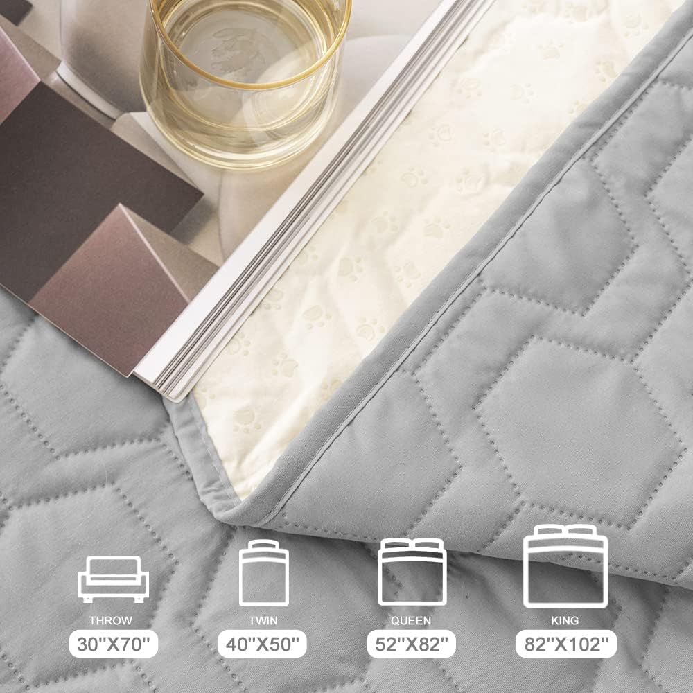Waterproof Blanket Couch Cover for Dogs Non-Slip Pet Sofa Protector | Tcksstex Non-slip waterproof couch cover scratch resistant machine washable protects sofa bed car（52x82-Ivory）