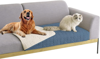 Waterproof Blanket Couch Cover for Dogs Non-Slip Pet Sofa Protector | Tcksstex Non-slip waterproof couch cover scratch resistant machine washable protects sofa bed car（52x82-Ivory）