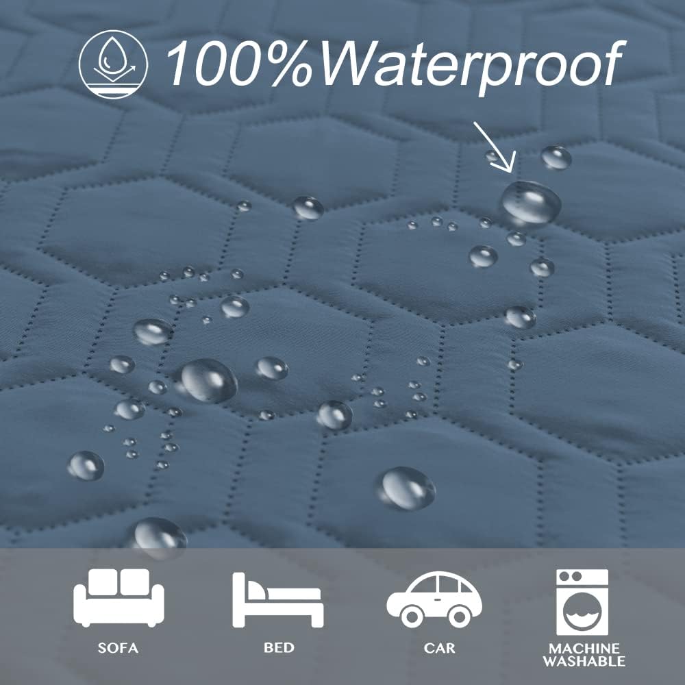Waterproof Blanket Couch Cover for Dogs Non-Slip Pet Sofa Protector | Tcksstex Non-slip waterproof couch cover scratch resistant machine washable protects sofa bed car（52x82-Ivory）