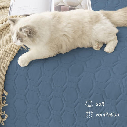 Waterproof Blanket Couch Cover for Dogs Non-Slip Pet Sofa Protector | Tcksstex Non-slip waterproof couch cover scratch resistant machine washable protects sofa bed car（52x82-Ivory）