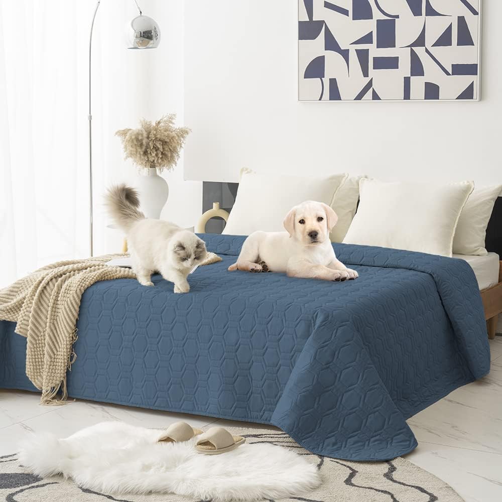 Waterproof Blanket Couch Cover for Dogs Non-Slip Pet Sofa Protector | Tcksstex Non-slip waterproof couch cover scratch resistant machine washable protects sofa bed car（52x82-Ivory）