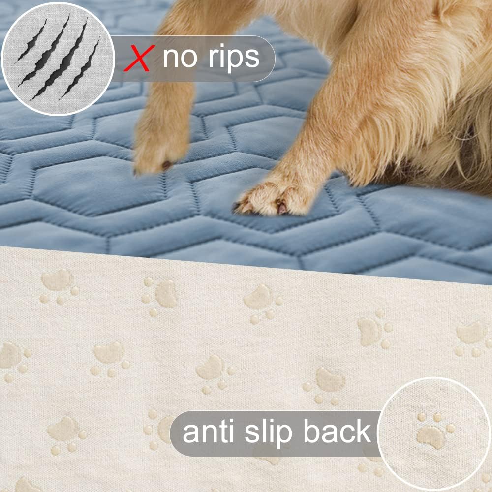 Waterproof Blanket Couch Cover for Dogs Non-Slip Pet Sofa Protector | Tcksstex Non-slip waterproof couch cover scratch resistant machine washable protects sofa bed car（52x82-Ivory）