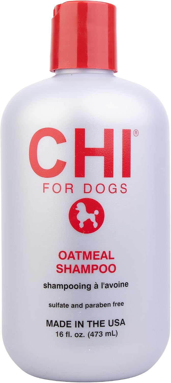 CHI for Dogs Oatmeal Dog Shampoo, Gentle Formula, 16 Fl Oz Bottle