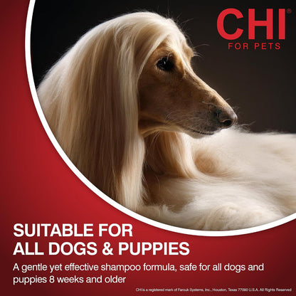 CHI for Dogs Oatmeal Dog Shampoo, Gentle Formula, 16 Fl Oz Bottle